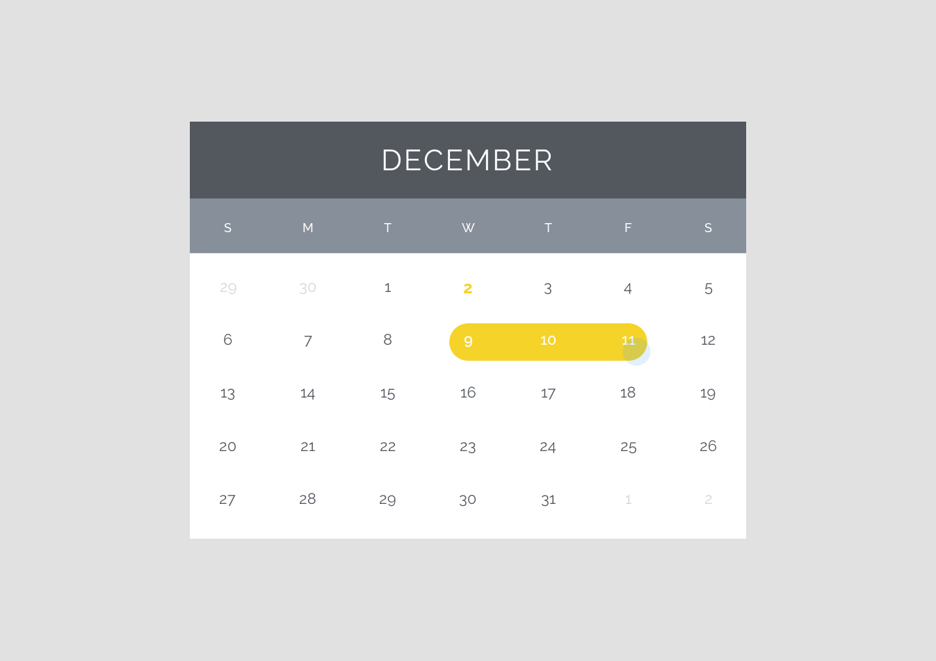 Calendar Widget